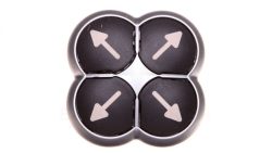 Napęd przycisku 4-ro pozycyjny czarny /strzałki/ z samopowrotem M22-D4-S-X7 286336