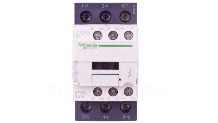 TeSys Deca Stycznik mocy 32A 3P 24V DC 1Z 1R LC1D32BL