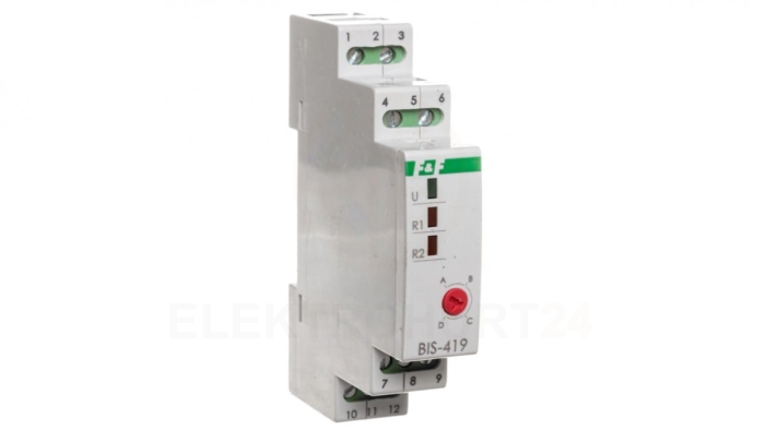 Przekaźnik bistabilny 2P 16A separowany 230VAC/DC 230VAC 4-funkcyjny BIS-419