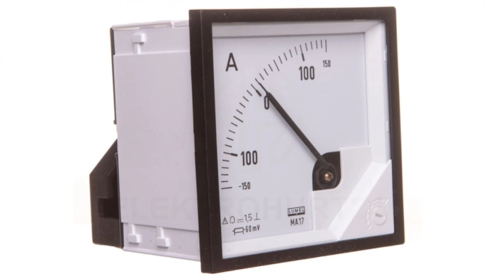 Amperomierz analogowy 72x72 N IP50 BB17 +/-150A/+-60mV pozycja pracy C3 K=90 st. bez atestu KJ MA17N BB1700000000