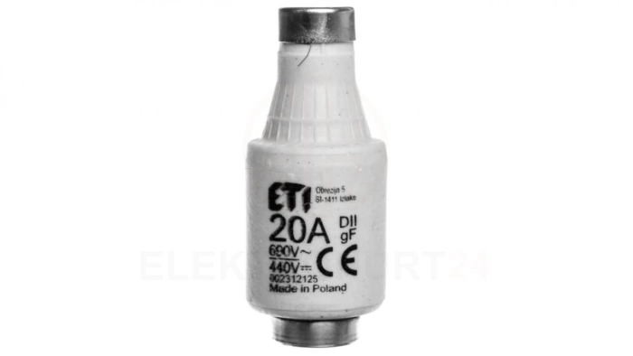 Wkładka bezpiecznikowa 20A DII gF / BiWts 690V AC/440V DC E27 002312125 /5szt./