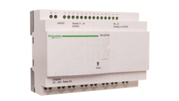 Sterownik programowalny 12 wejść 8 wyjść 24V DC RTC/LCD Zelio SR2D201BD