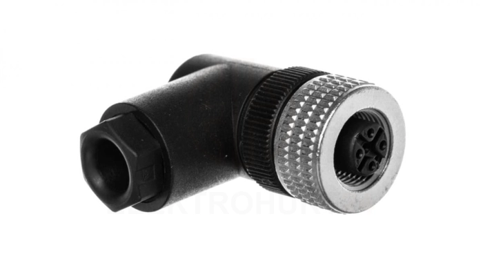 Złącze żeńskie M12 kątowe 5-pinowe dławica Pg7 metal XZCC12FCM50B