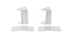 Simon Connect Regulowany kąt wewnętrzny Cabloplus 130x55mm czysta biel