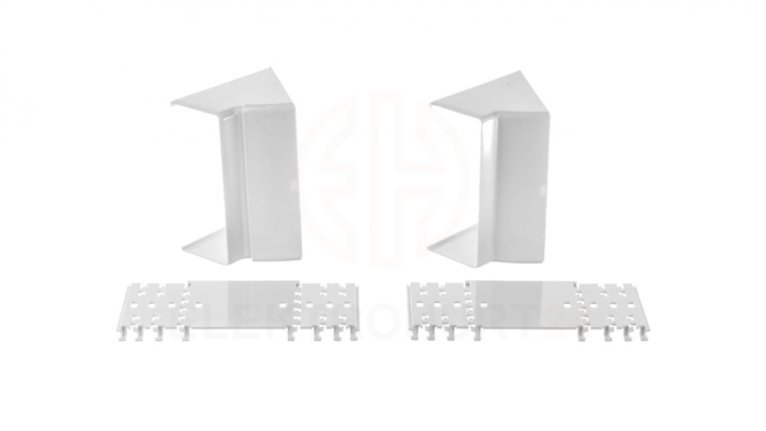 Simon Connect Regulowany kąt wewnętrzny Cabloplus 130x55mm czysta biel