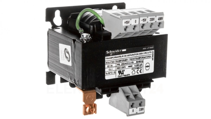 Transformator 1-fazowy 63VA 230(400)V/230V ABL6TS06U