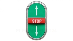 Napęd przycisku potrójny zielony/czerwony /STRZAŁKI GÓRA DÓŁ STOP/ z samopowrotem LPCB7355
