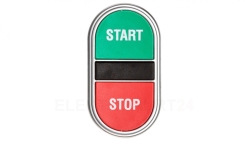 Przycisk sterowniczy dwuklawiszowy kryty z samoczynnym powrotem zielony/czerwony bez adaptera START-STOP LPCB7133