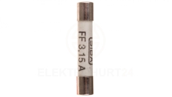 Wkładka aparatowa 6,3x32mm 3,15A FF /bardzo szybka/ 500V 006710135