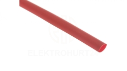 Rura termokurczliwa cienkościenna, odcinki 1m, CR 6,4/3,2 czerwona, 427544 /50szt./