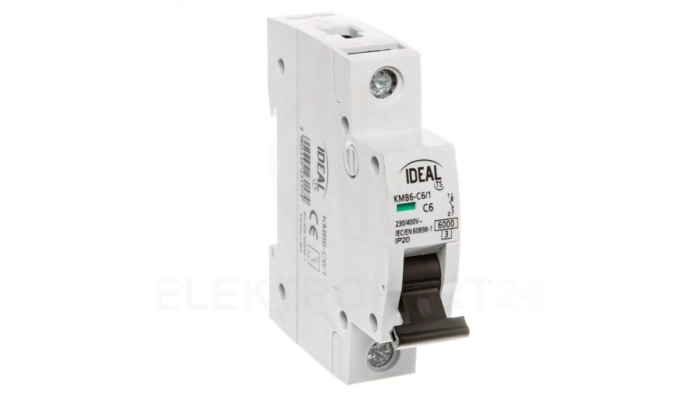 Wyłącznik nadprądowy 1P C 6A 6kA AC KMB6-C6/1 23157