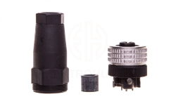 Złącze wtykowe żeńskie M12 4-pinowe proste XZCC12FDM40B