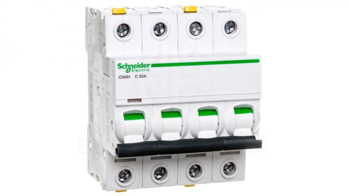 Wyłącznik nadprądowy 4P C 50A 10kA AC iC60H-C50-4 A9F07450