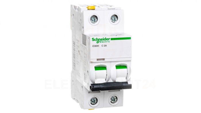 Wyłącznik nadprądowy 2P C 2A 10kA AC iC60H-C2-2 A9F07202