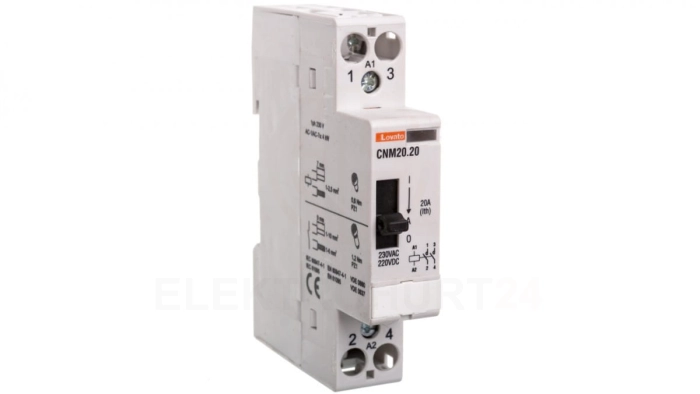 Stycznik modułowy z dźwignią 20A 2Z 0R 230-220V AC/DC CNM2020220
