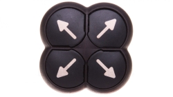 Napęd przycisku 4-ro pozycyjny czarny z samopowrotem M22S-D4-S-X7 286337