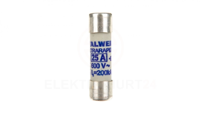 Wkładka bezpiecznikowa cylindryczna 10x38mm 25A aR 600V CH10UQ 002625013