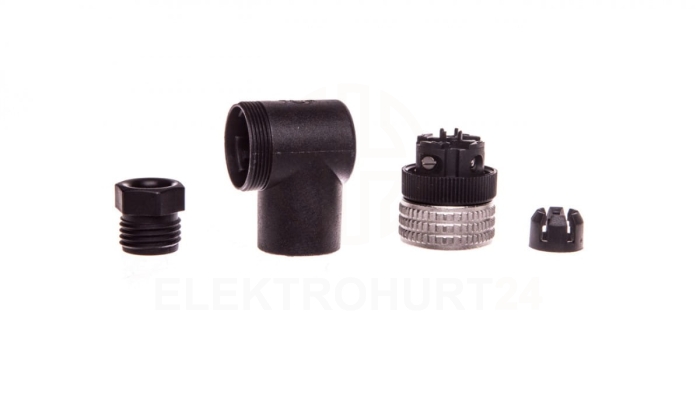 Złącze wtykowe M12 4-pinowe żeńskie kątowe XZCC12FCM40B