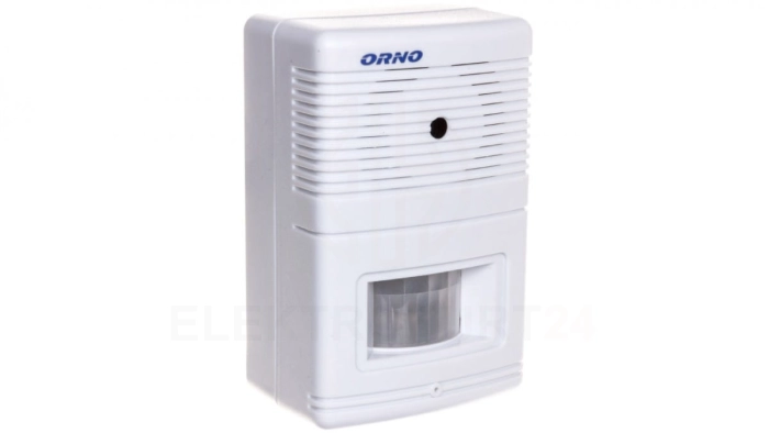 Czujnik ruchu z sygnalizacją i z alarmem 5m biały OR-MA-701