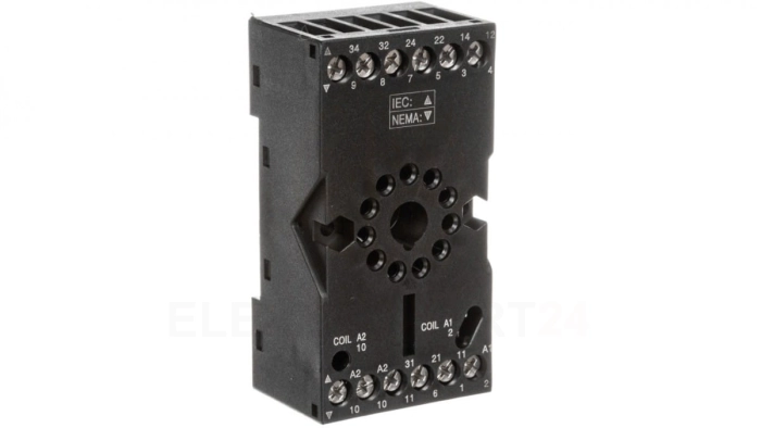 Gniazdo wtykowe do przekaźników R15 3P 12A 300V AC (można montować moduł czasowy COM3) GZP11 2613506