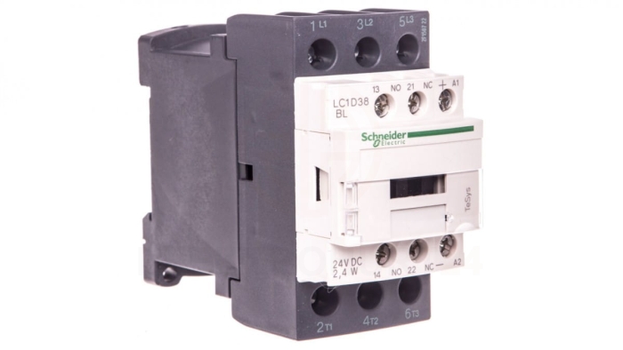 TeSys Deca Stycznik mocy 38A 3P 24V DC 1Z 1R LC1D38BL