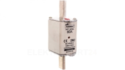 Wkładka NH1 80A 500V gL/gG podwójny wskaźnik 80NHG1B