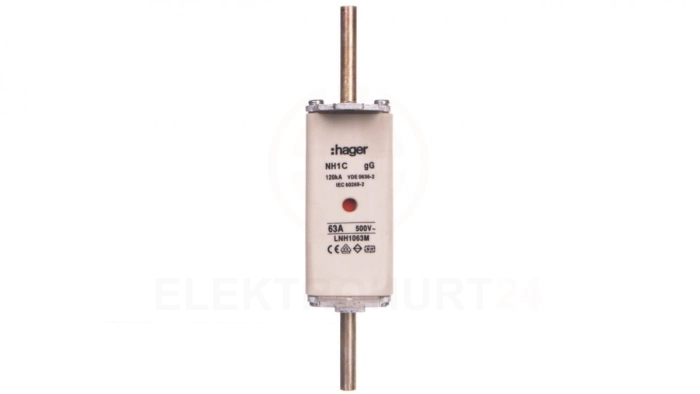Wkładka bezpiecznikowa NH1C 63A 500V gG LNH1063M