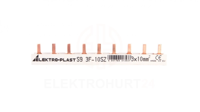 Szyna prądowa typu PIN 3P 10mm2 63A 9 pinów IZS10/3F/9 45.219