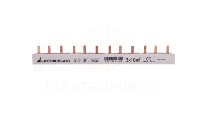Szyna prądowa typu PIN 3P 16mm2 100A 12 pinów IZS16/3F/12 45.262