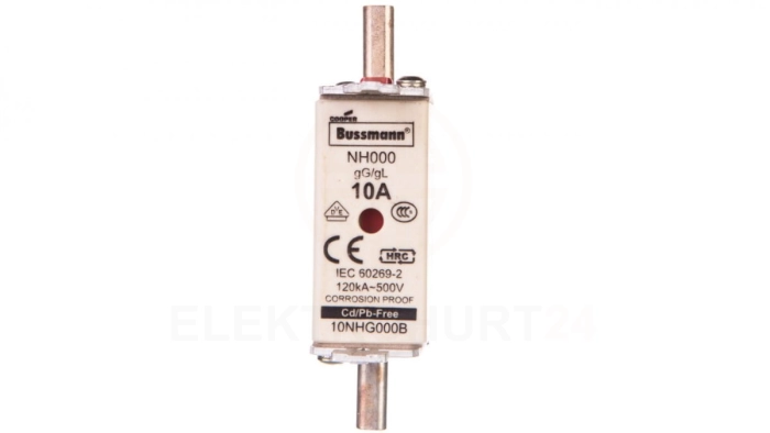 Wkładka bezpiecznikowa NH000 10A gL/gG 500V 10NHG000B