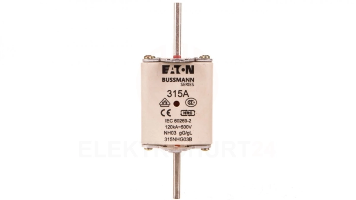 Wkładka bezpiecznikowa NH3 315A gL/gG 500V 315NHG03B