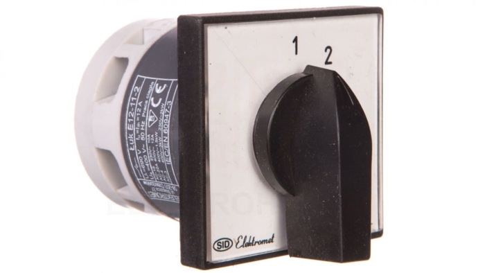 Łącznik krzywkowy schodowy 1-2 3P 12A IP65 Łuk E12-11-2 921288