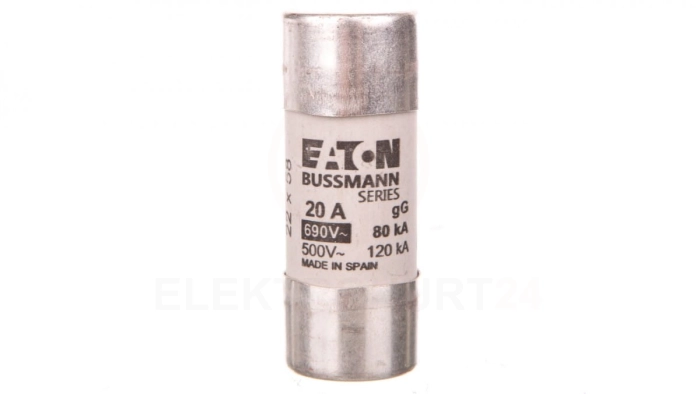 Wkładka bezpiecznikowa cylindryczna 22x58mm 20A gL/gG 690V C22G20