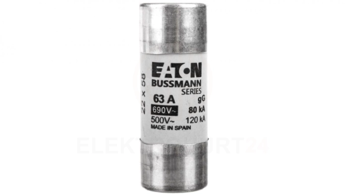 Wkładka bezpiecznikowa cylindryczna 22x58mm 63A gL/gG 690V C22G63