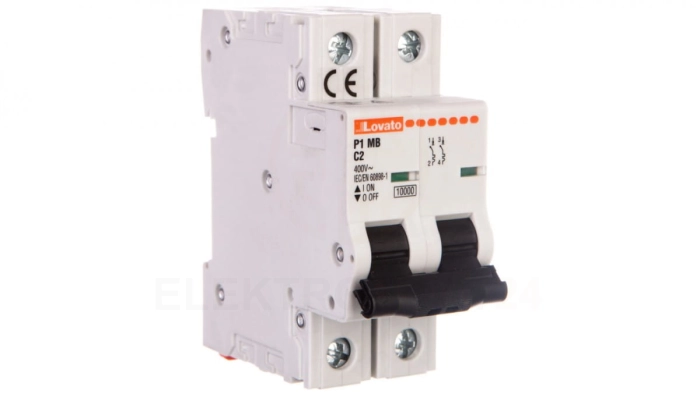 Wyłącznik nadprądowy 2P C 2A 10kA P1MB2PC02