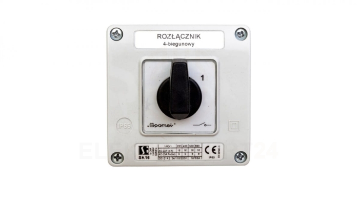 Łącznik krzywkowy 0-1 4P 16A SK16-2.8210OB11ZC