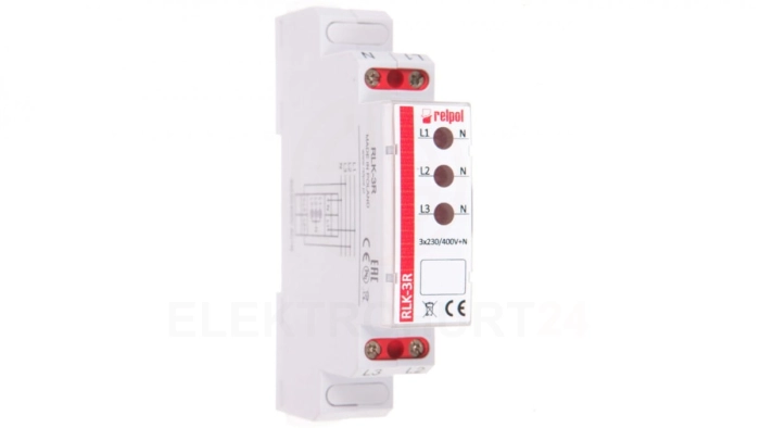 Lampka modułowa 3-fazowa 400V AC LED czerwona RLK-3R 863029