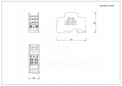Blok rozdzielczy jednobiegunowy 160A żółtozielony