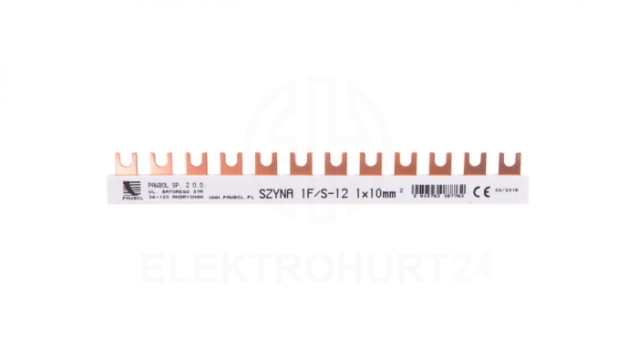 Szyna łączeniowa 1P 63A 10mm2 widełkowa (12mod.) S-12 E.4300