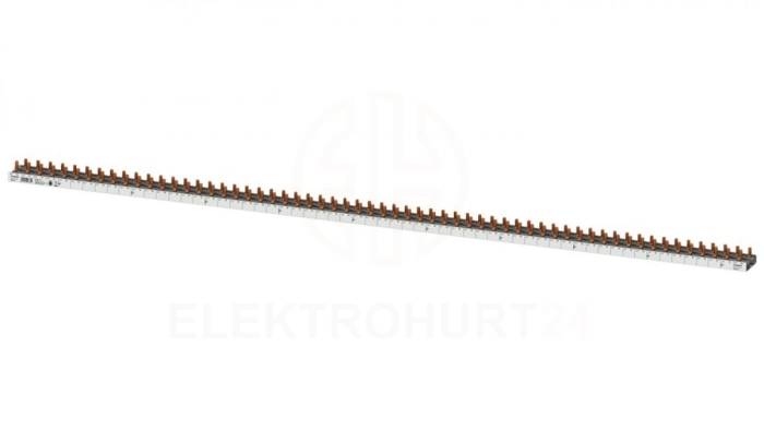 Szyna łączeniowa 1P+N 10mm2 sztyftowa 60 modułowa dla 60 wyłączników 1P+N wąskich (5SV1 5SV6 5SL60) do cięcia (bez zaślepek w ko