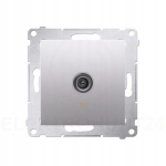 Simon 54 gniazdo antenowe TV końcowe srebrne