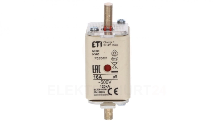 Wkładka bezpiecznikowa KOMBI NH00 gG 16A/500V 004182205 /3szt./