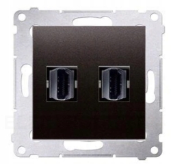 Simon 54 gniazdo hdmi podwójne antracyt