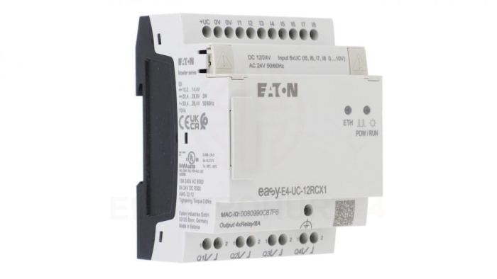 Przekaźnik programowalny easyE4 12-24VDC 24VAC 8DI(4AI) 4DO-R EASY-E4-UC-12RCX1 197212