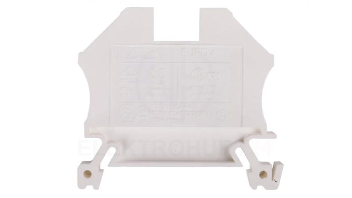 Złączka szynowa 2-przewodowa 4mm2 biała EURO 43409WT
