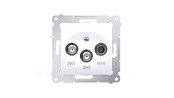 Simon 54 Gniazdo antenowe RTV/SAT/SAT końcowe białe DASK2.01/11