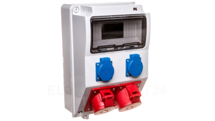 Rozdzielnica budowlana 9 modułów 5P/32A 5P/16A 2x2P+Z RS-9 6223-00