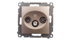 Simon 54 Gniazdo antenowe RD/TV/SAT końcowe złoty mat DASK.01/44