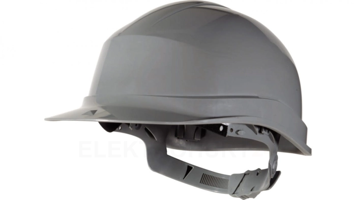 Hełm budowlany z polietylenu szary regulowany 440 VAC ZIRC1GR
