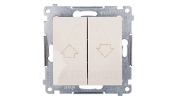 Simon 54 Przycisk żaluzjowy, szybkozłącza, kremowy DZP1.01/41